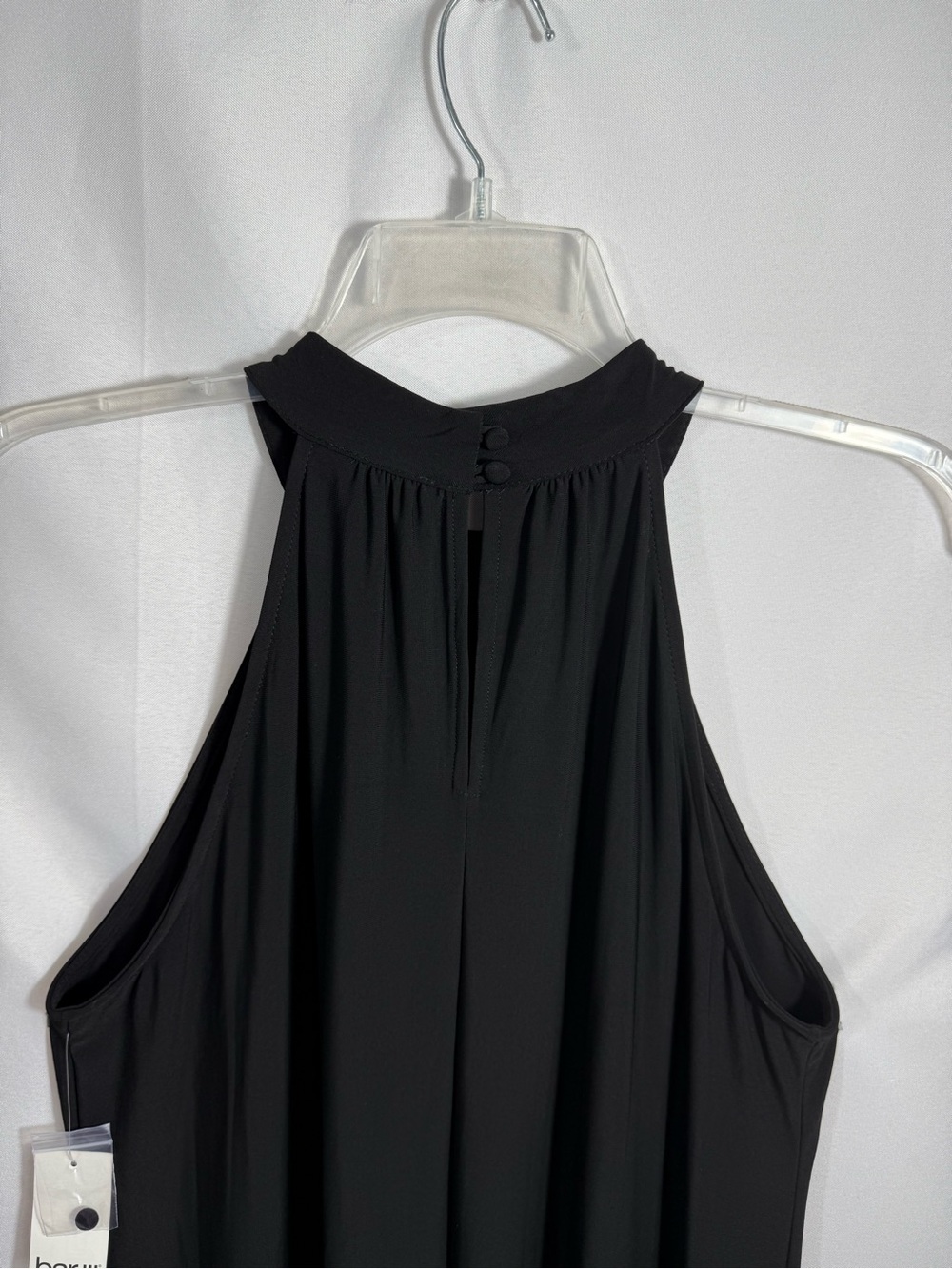 Bar III NWT Black Halter Neck Maxi Dress XL Side Slit Sleeveless Flowy - Picture 10 of 10